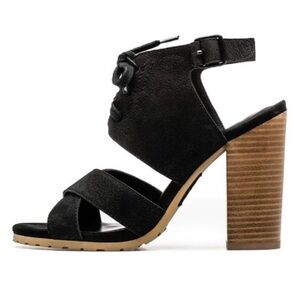 M4D3 Madi Black Suede Lace-Up 4” Block Heel Shoes